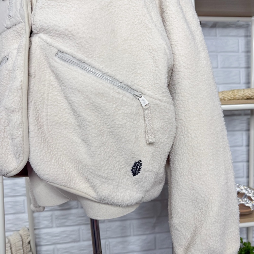 Free People New Hit The Slopes Muted Beige Jacket - Picture 3 of 4